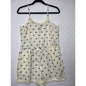 Aerie Drawstring Raw Hem Shorts Romper